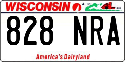 WI license plate 828NRA