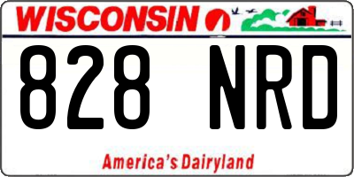 WI license plate 828NRD