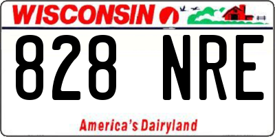 WI license plate 828NRE