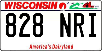 WI license plate 828NRI