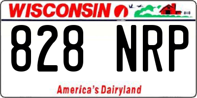 WI license plate 828NRP
