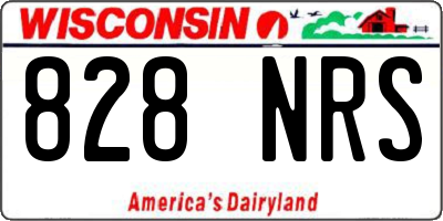 WI license plate 828NRS