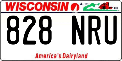 WI license plate 828NRU