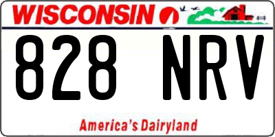 WI license plate 828NRV