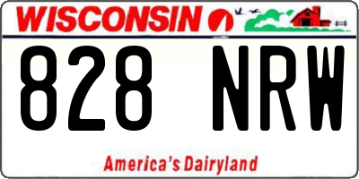 WI license plate 828NRW