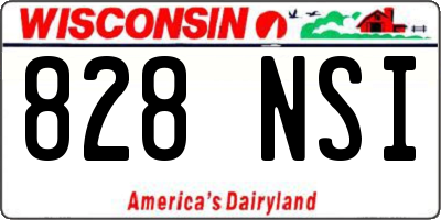 WI license plate 828NSI