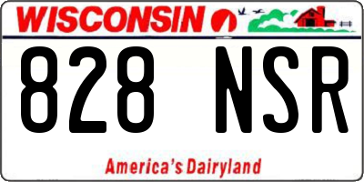WI license plate 828NSR
