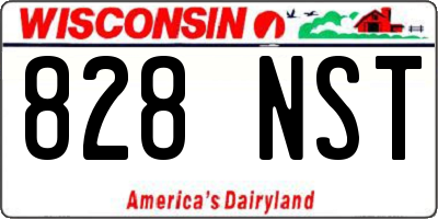 WI license plate 828NST