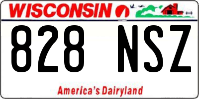WI license plate 828NSZ