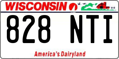 WI license plate 828NTI