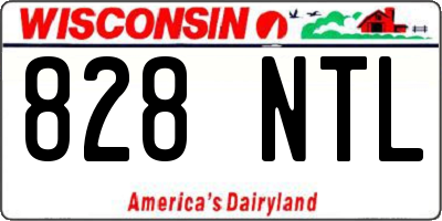 WI license plate 828NTL