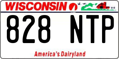 WI license plate 828NTP