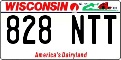 WI license plate 828NTT