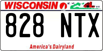 WI license plate 828NTX