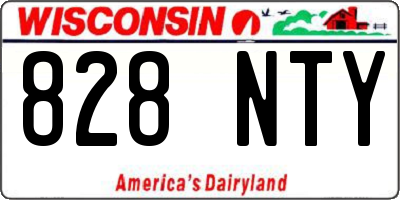 WI license plate 828NTY