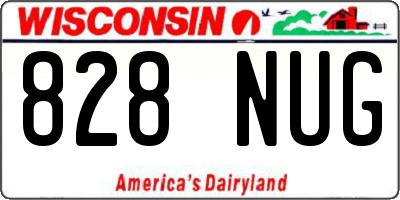 WI license plate 828NUG