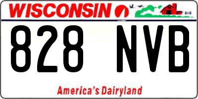 WI license plate 828NVB