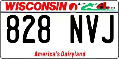 WI license plate 828NVJ