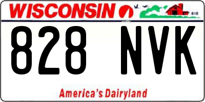 WI license plate 828NVK