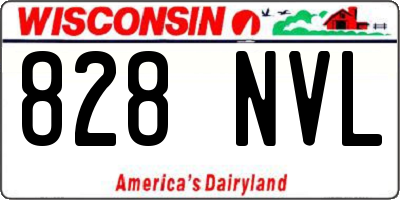 WI license plate 828NVL