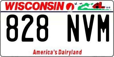 WI license plate 828NVM