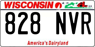 WI license plate 828NVR