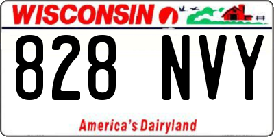 WI license plate 828NVY