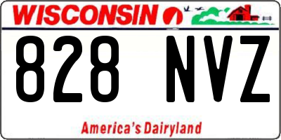 WI license plate 828NVZ