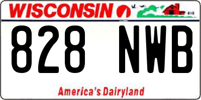 WI license plate 828NWB