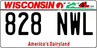 WI license plate 828NWL