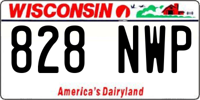 WI license plate 828NWP