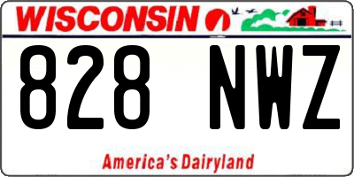 WI license plate 828NWZ