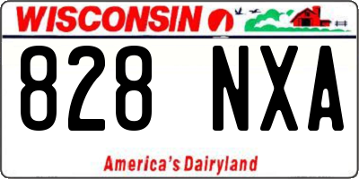 WI license plate 828NXA