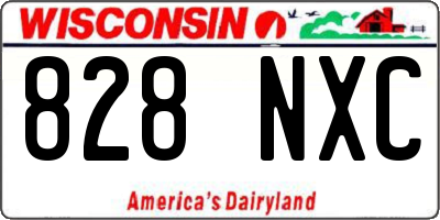 WI license plate 828NXC