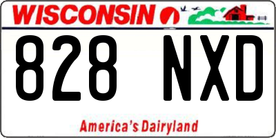 WI license plate 828NXD
