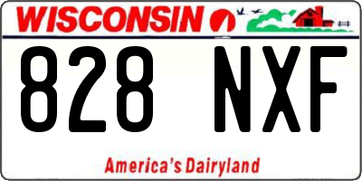 WI license plate 828NXF
