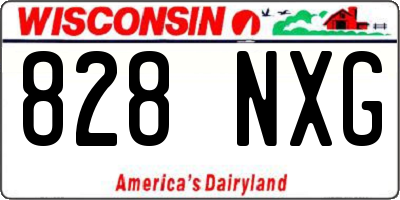 WI license plate 828NXG