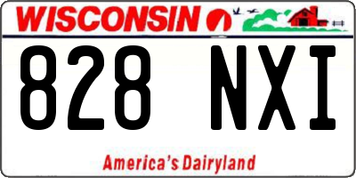 WI license plate 828NXI