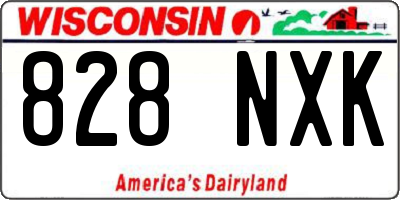 WI license plate 828NXK