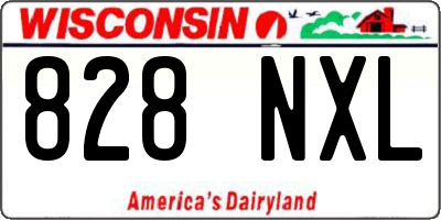 WI license plate 828NXL