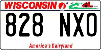 WI license plate 828NXO