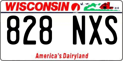 WI license plate 828NXS