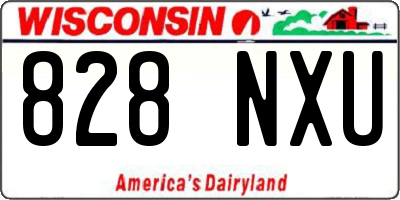 WI license plate 828NXU