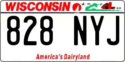 WI license plate 828NYJ