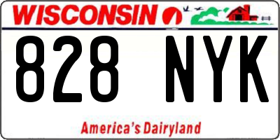 WI license plate 828NYK