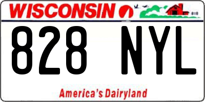 WI license plate 828NYL