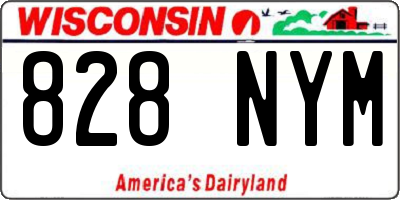 WI license plate 828NYM