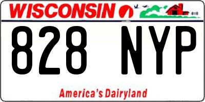 WI license plate 828NYP