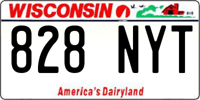 WI license plate 828NYT