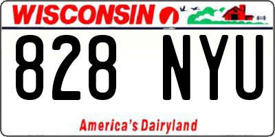 WI license plate 828NYU